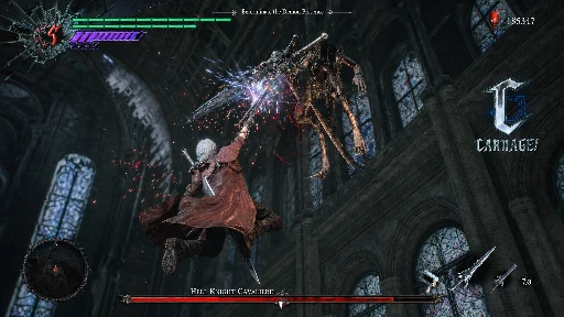Game storyboard of a demon hunter battling a Hell Knight